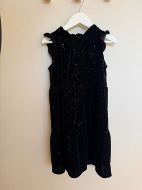 Girls' J Crew Sparkle Velvet Party Dress